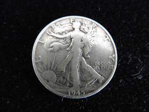 lot 32 image: 1945 Walking Liberty Half Dollar