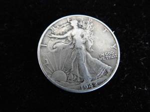 lot 40 image: 1942 Walking Liberty Half Dollar