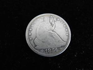 lot 46 image: 1854 Seated Liberty Half Dollar
