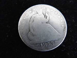 lot 48 image: 1853 Seated Liberty Half Dollar