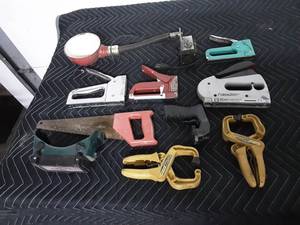 lot 7 image: Stapler, Clamps, Goggles