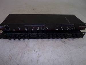 lot 63 image: Alesis 3630 Compressor RMSPeak Dual Channel Compressor Limiter with Gate and DOD SR 835 Stereo Cossover