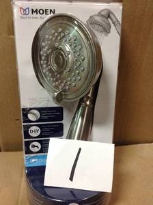 MOEN Brecklyn 8-Spray 4 in. Single Tub Wall Mount Handheld Adjustable Shower Head in Spot Resist Brushed Nickel in good condition