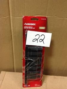 Husky 12 in. Drive Hex Bit Impact Socket Set SAE (7-Piece) in good condition