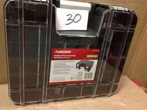 Husky 15 in. x 13 in. Black Pro Double Sided Small Parts Organizer with Bins (8-Piece) in good condition