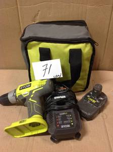 RYOBI 18-Volt ONE Lithium-Ion Cordless DrillDriver and Impact Driver Combo Kit with (1) 1.3 Ah Batteries, Charger, and Bag USED
