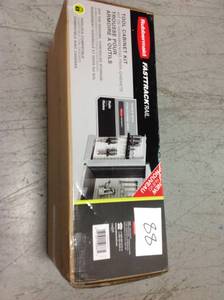 Rubbermaid 2001933 FastTrack Garage 25 in. H x 9 in. W x 12 in. D Tool Cabinet Kit Rail Storage System not used