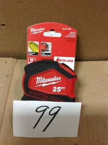 Milwaukee 25 ft. Compact Auto Lock Tape Measure in good condition