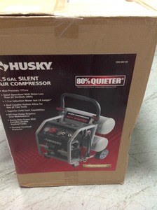 Husky 4.5 Gal. Portable Electric-Powered Silent Air Compressor not used