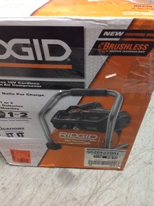 RIDGID 18-Volt Cordless Brushless 1 Gal. Portable Air Compressor (Tool Only) Not used