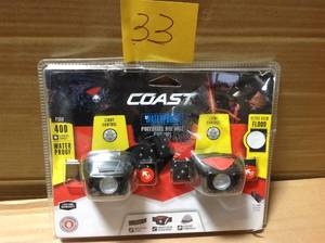 lot 33 image: Coast 400 Lumen Wide Angle Flood LED Headlamp (2-Pack)  in good condition