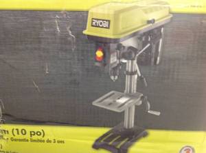 lot 38 image: RYOBI 10 in. Drill Press with EXACTLINE Laser Alignment System in good condition