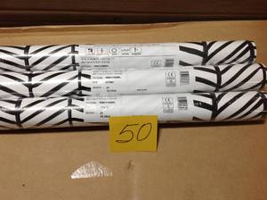 lot 50 image: Lot of 3 28.29 sq. ft. Cat Coquillette Herringbone Peel and Stick Wallpaper by RoomMates not used