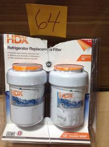 lot 64 image: HDX Water Filter for GE Refrigerators (2-Pack) in good condition