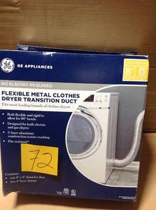 lot 72 image: GE Flexible Metal Dryer Duct not used