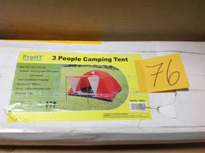 lot 76 image: ProHT 3-Person Dome Tent with Door Canopy 04003 in good condition