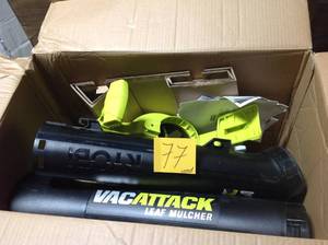 lot 77 image: 40-Volt Lithium-Ion Cordless Leaf VacuumMulcher with 4.0 Ah Battery and Charger Included USED in good condition