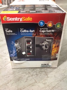lot K8 image: SentrySafe SFW082DTB 0.8 cu ft Fireproof Safe and Waterproof Safe with Dial Combination not used