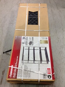 lot P1 image: Husky 18 in. D x 48 in. W x 78 in. H 5-Shelf Steel and Resin Commercial Shelving Unit in Black not used