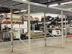 lot 28 image: Industrial Two-Section Pallet Rack