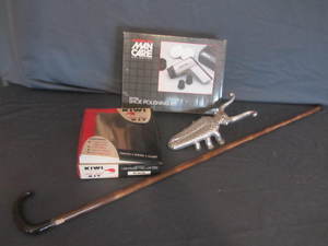 Cane, Boot Jack, Polishing Kit