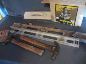 Level, Hammers, Saw, Sander