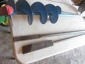 Ice Auger, Scoop, Chisels