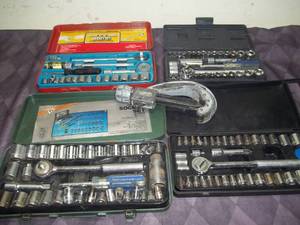 lot 44 image: Socket Sets and Pipe Cutter