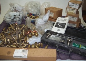 lot 143 image: Copper to Pex Adapters and Plumbers Tool