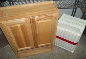 lot 180 image: Bathroom Cabinet and Garage Shelf