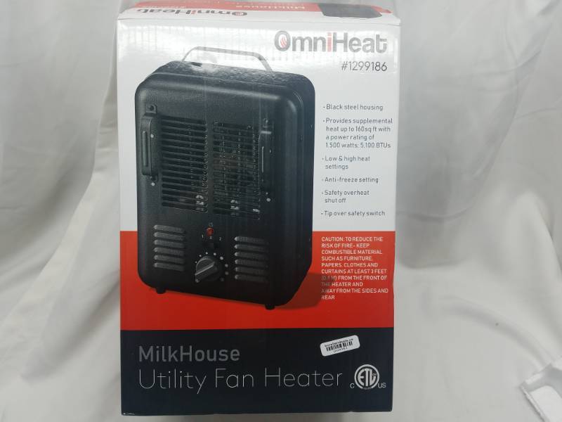 OmniHeat 1500-Watt Utility Fan Utility Electric Space Heater | TOOLS *  HEATERS * HOME IMPROVEMENT ITEMS * BIKES * RIDE-ON | K-BID