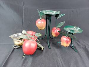 lot 32 image: Apple Decorative Candle Holders