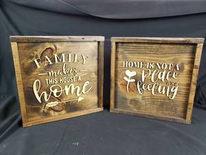 lot 56 image: Decorative Wood Crafts Inspirational Sign