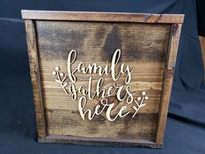 lot 57 image: Decorative Wood Crafts Inspirational Sign