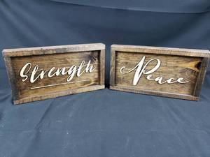 lot 64 image: Decorative Wood Crafts Inspirational Sign