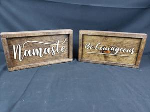 lot 67 image: Decorative Wood Crafts Inspirational Sign