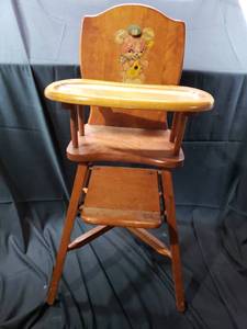 lot 75 image: Wooden High Chair