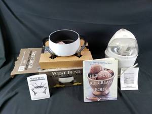 lot 81 image: New Fondu Pot and Used Ice Cream Maker