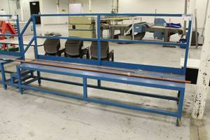 lot 6 image: Commercial Metal Steps with Platform, Handrails