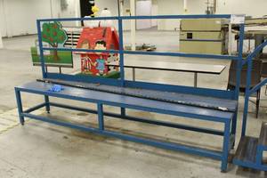 lot 7 image: Commercial Metal Steps with Platform, Handrails