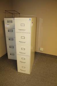 lot 34 image: All-Steel Inc. Metal File Cabinets 5-Locking Drawer