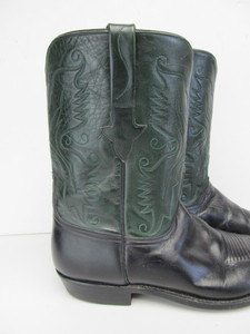 lot 267 image: Nice Pair of Mens Leather LUCCHESE Cowboy Boots - Size 12D