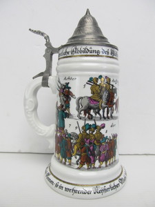 lot 273 image: Vintage West German Lithophane Beer Stein