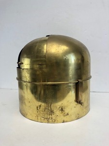 lot 3 image: Vintage 1930s Era Solid Heavy Brass SOLARLITE Nautical Ships Compass Binnacle 