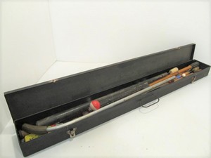 lot 22 image: Vintage Ice Fishing Poles & Accessories in Metal Case