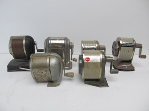 lot 76 image: Lot of 6 Vintage Hand Crank Pencil Sharpeners