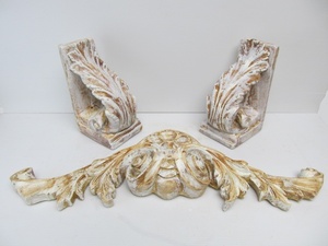 lot 78 image: Vintage Terra Cotta Architectural Wall Hangings