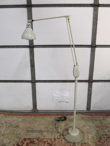 lot 97 image: Vintage DAZOR Industrial Swing Arm Floor Shop Lamp