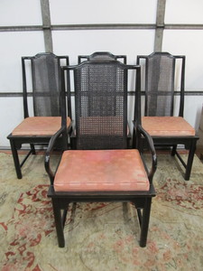 lot 100 image: Raymond Sobota for Century Furniture Matching Set of 4 Vintage Oriental Style Dining Chairs