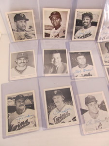 lot 60 image: Group of Vintage MN TWINS Baseball Photo Cards